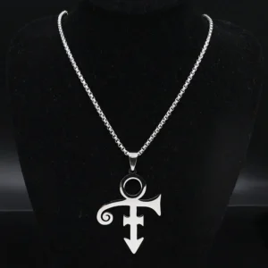 Collier RIP Unisexe – Pendentif Symbole de l’Amour en Acier Inoxydable, Style Steampunk