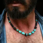 Collier Pierres Turquoise Unisexe – Style Surf, Plage & Été, Bijou Bohème & Esprit Libre