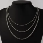 Collier Chaîne Longue Unisexe – Acier Inoxydable 45/50/60/70/80/90 cm, Style Minimaliste & Tendance