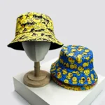 Bob Réversible Unisexe – Motif Canard Jaune, Style Cartoon & Tendance