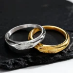 Bague Rayons de Soleil Unisexe – Acier Inoxydable Argenté, Design Minimaliste & Élégant